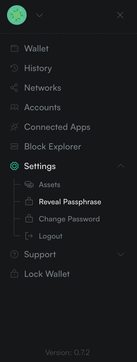 Passphrase settings